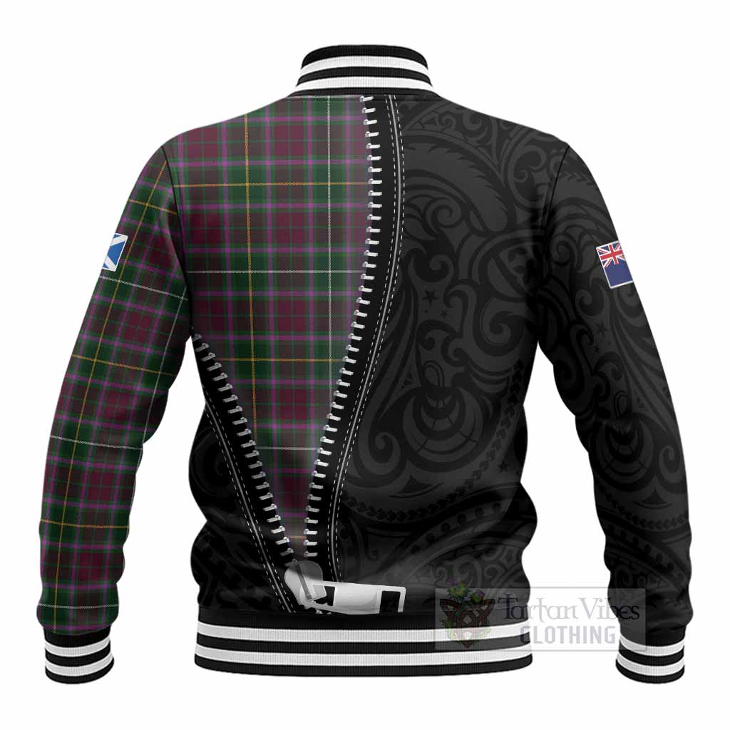 Crosbie Tartan Baseball Jacket New Zealand Pattern Unique Zipper Stylized