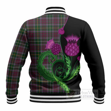 Crosbie Tartan Baseball Jacket Traditional Scottish Thistle
