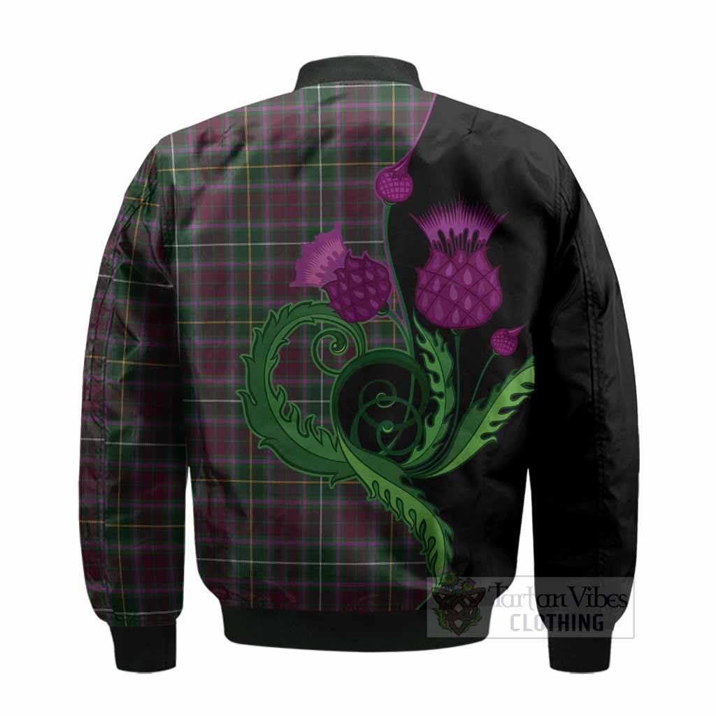 Crosbie Tartan Bomber Jacket Traditional Scottish Thistle