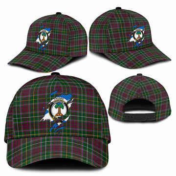 Crosbie Tartan Classic Cap with Family Crest In Me Style