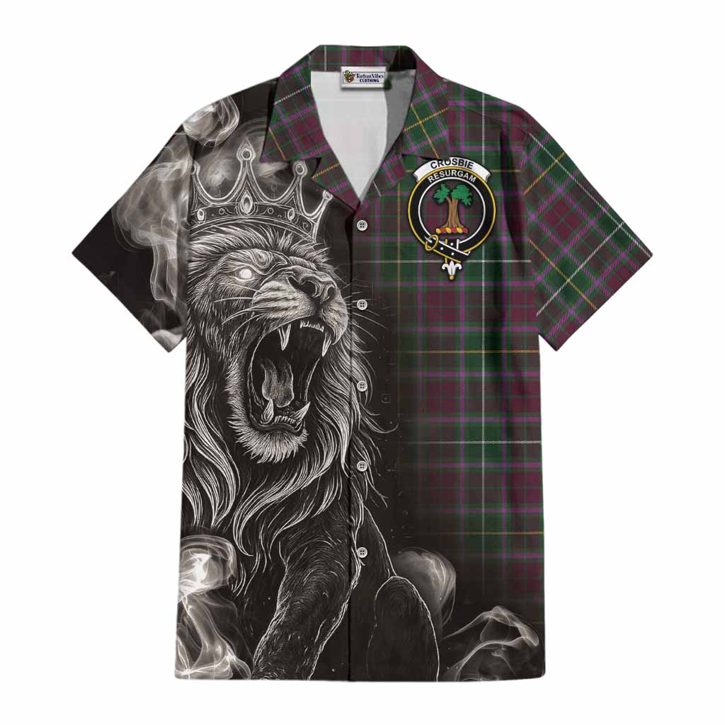 Crosbie Tartan Cotton Hawaiian Shirt Roaring Lion Heritage