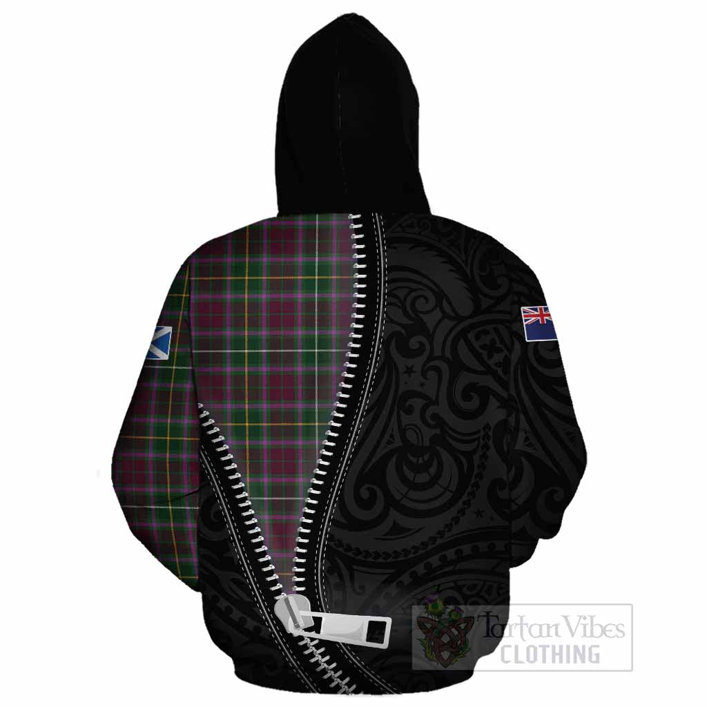 Crosbie Tartan Cotton Hoodie New Zealand Pattern Unique Zipper Stylized