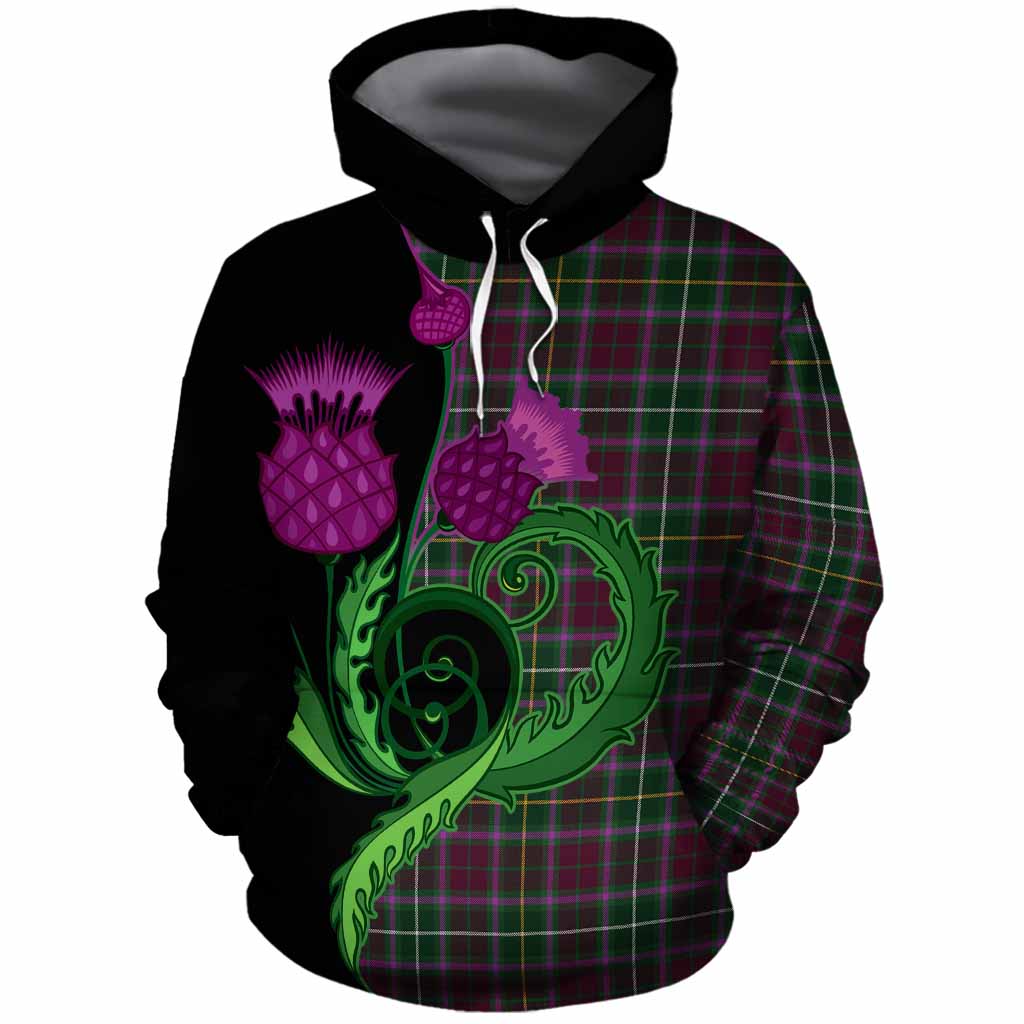Crosbie Tartan Cotton Hoodie Traditional Scottish Thistle