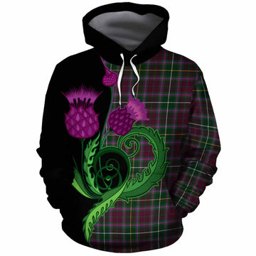 Crosbie Tartan Cotton Hoodie Traditional Scottish Thistle