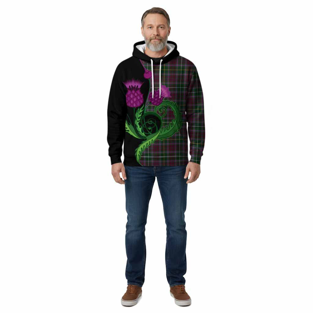 Crosbie Tartan Cotton Hoodie Traditional Scottish Thistle