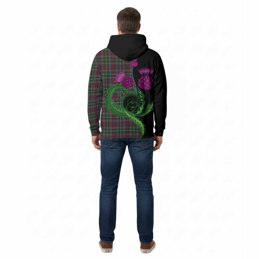 Crosbie Tartan Cotton Hoodie Traditional Scottish Thistle