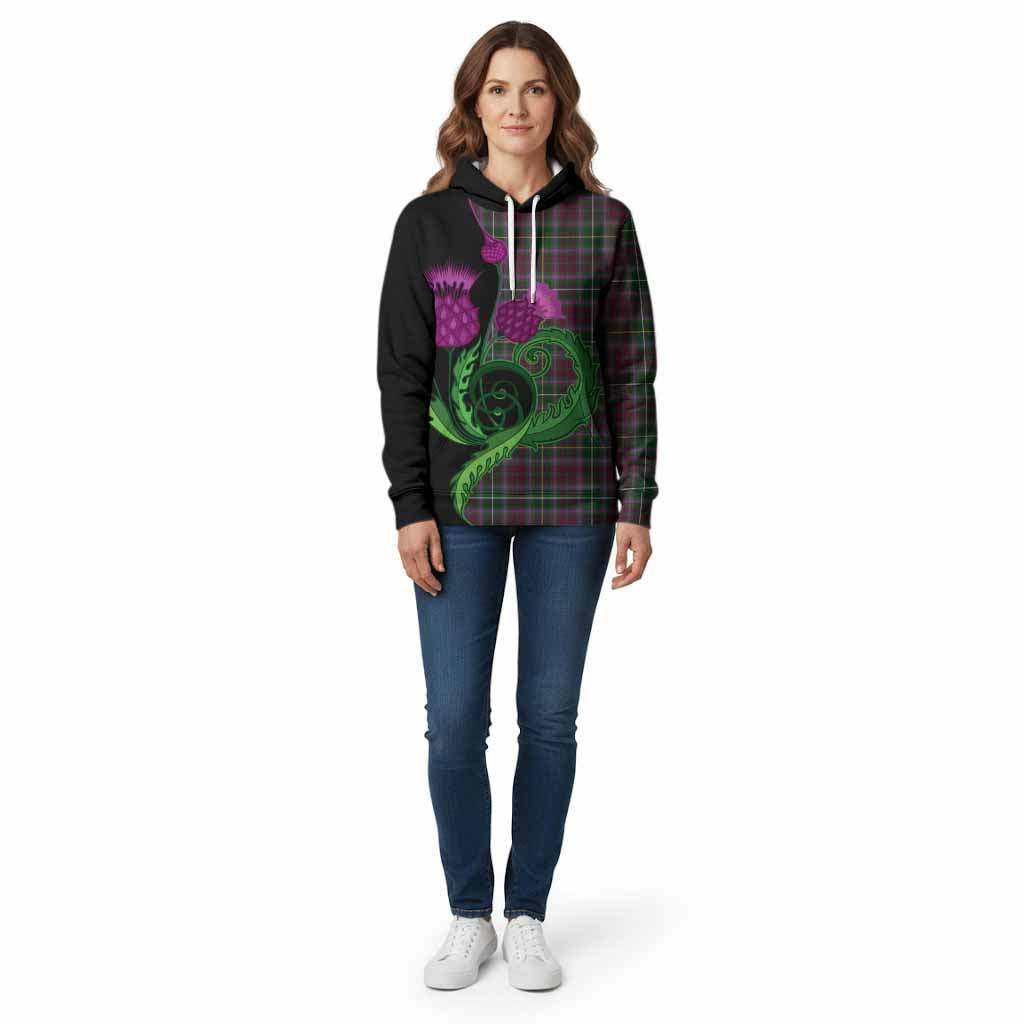 Crosbie Tartan Cotton Hoodie Traditional Scottish Thistle