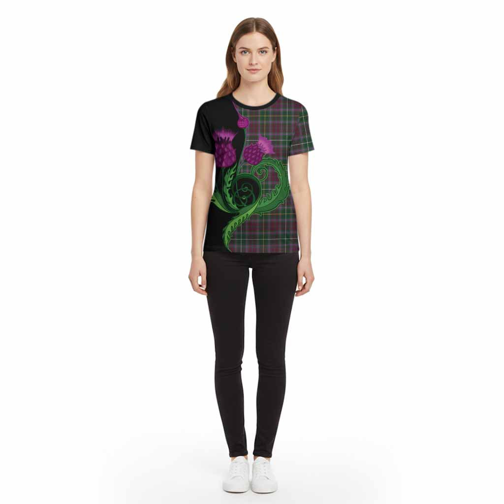 Crosbie Tartan Cotton T-shirt Traditional Scottish Thistle