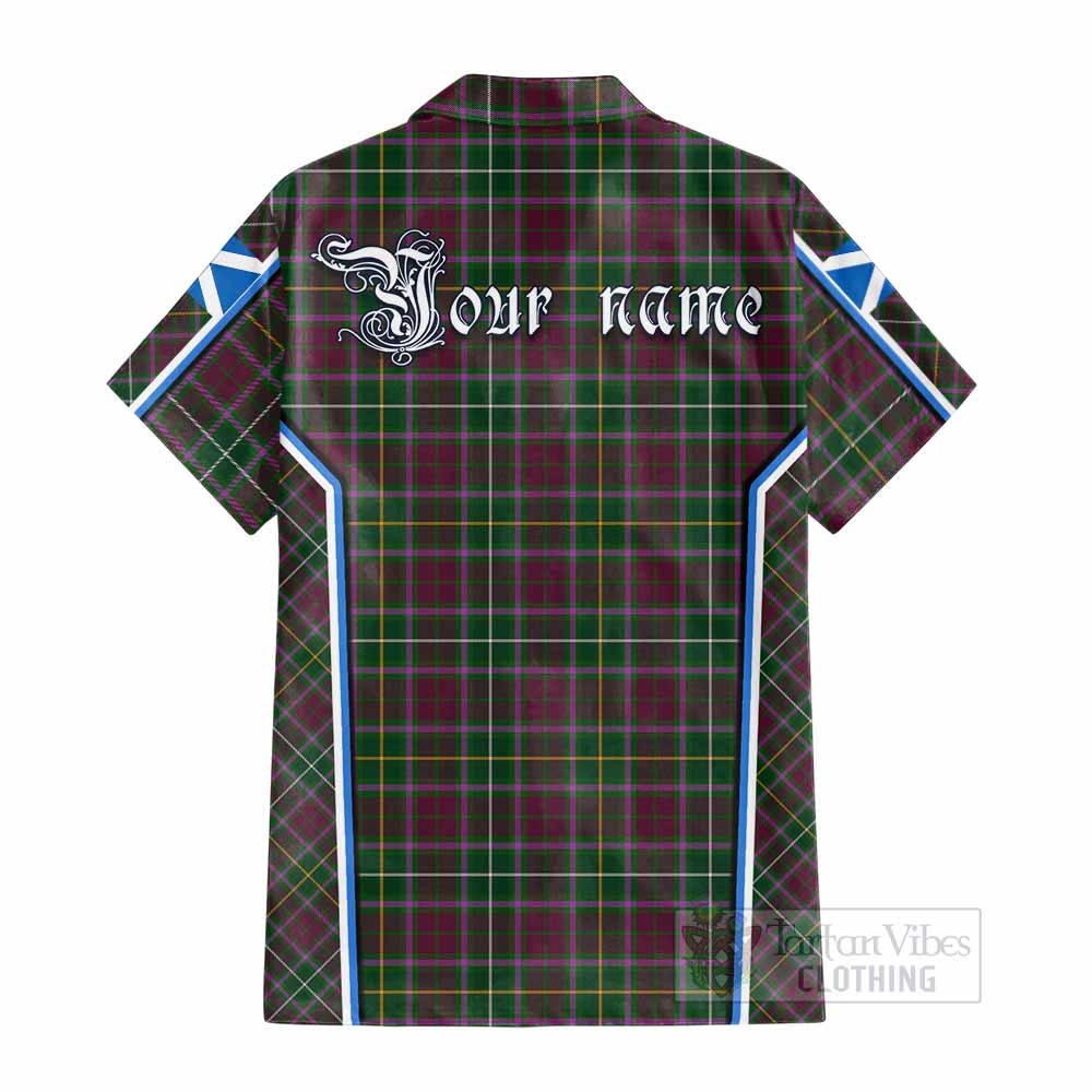 Crosbie Tartan Crest Cotton Hawaiian Shirt Scotland Coat of Arm Flag Style - Tartan Vibes Clothing
