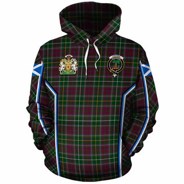 Crosbie Tartan Crest Cotton Hoodie Scotland Coat of Arm Flag Style - Tartan Vibes Clothing
