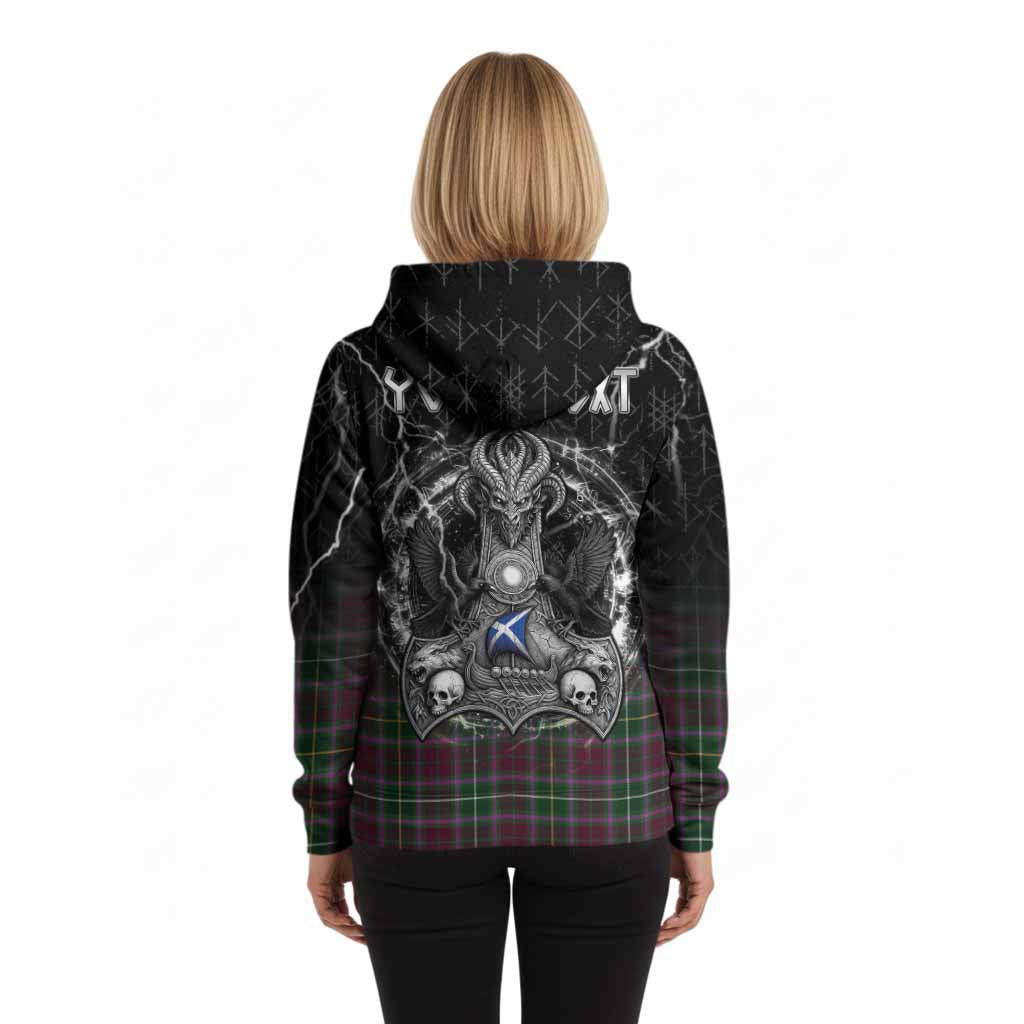 Crosbie Tartan Crest Hoodie Celtic Odin's Raven Legacy