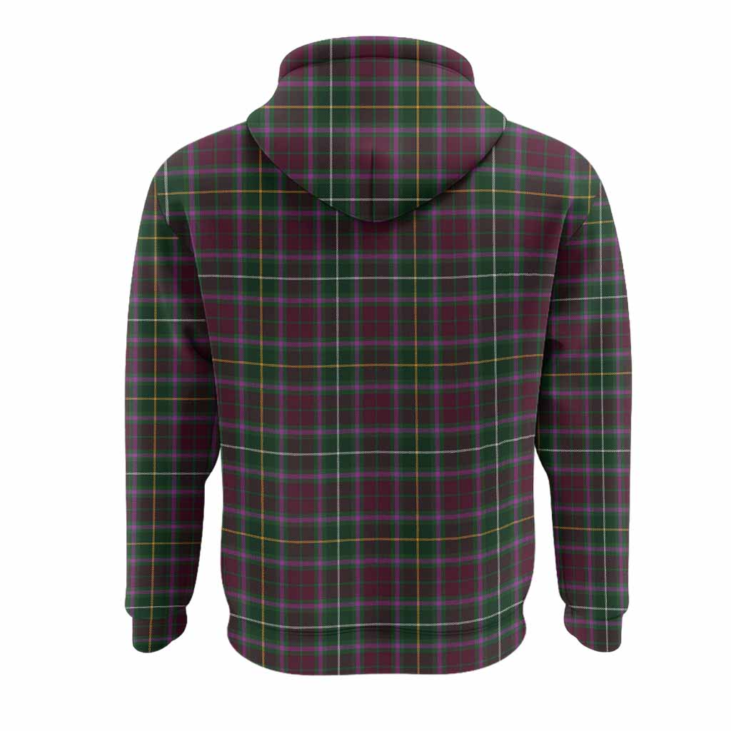 Crosbie Tartan Crest Hoodie Ferocious Lion Style
