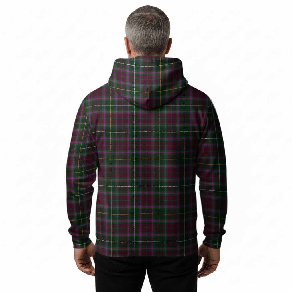 Crosbie Tartan Crest Hoodie Ferocious Lion Style