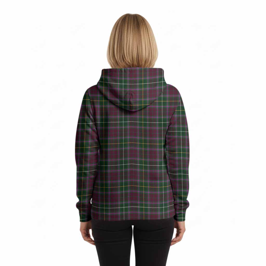 Crosbie Tartan Crest Hoodie Ferocious Lion Style