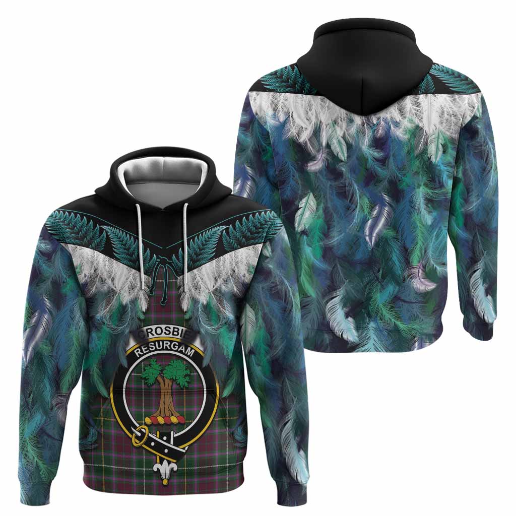 Crosbie Tartan Crest Hoodie New Zealand Maori Korowai Cloak