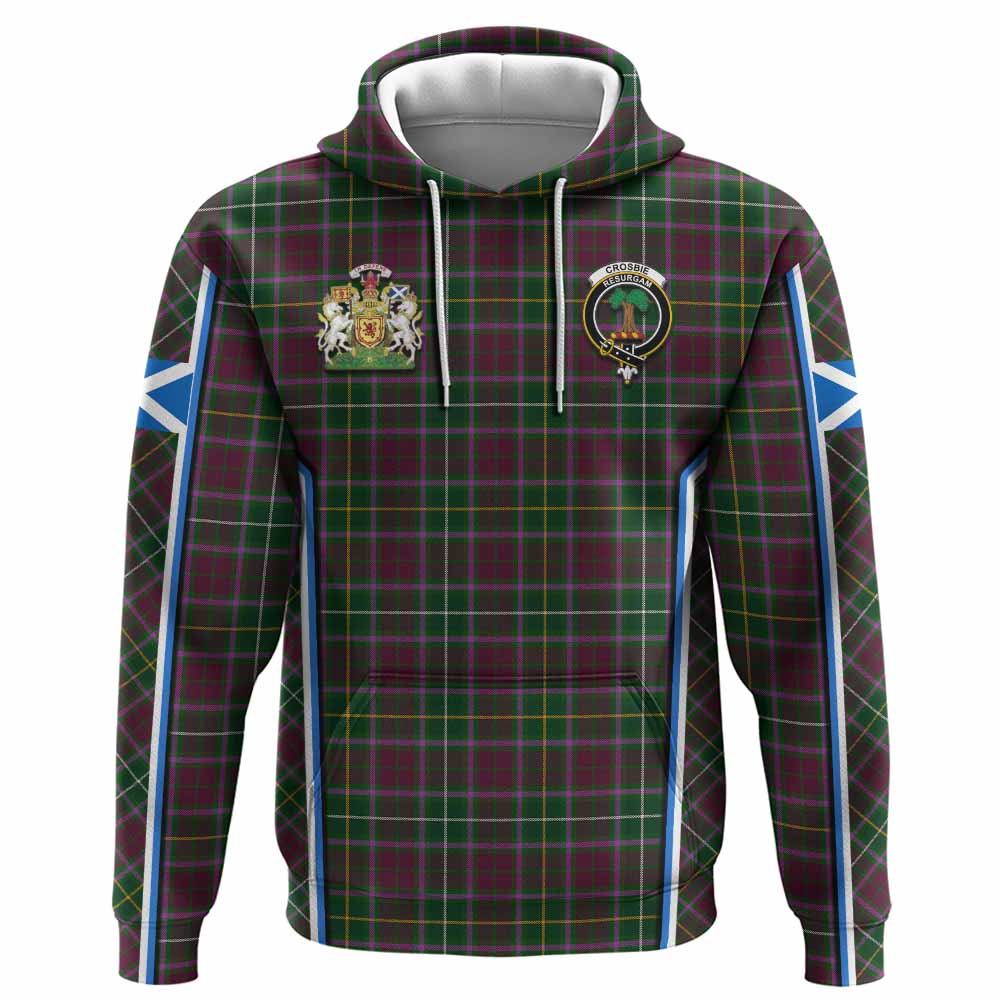 Crosbie Tartan Crest Hoodie Scotland Coat of Arm Flag Style - Tartan Vibes Clothing
