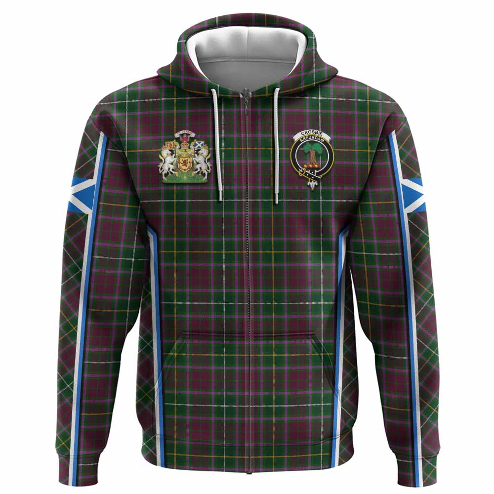 Crosbie Tartan Crest Hoodie Scotland Coat of Arm Flag Style - Tartan Vibes Clothing