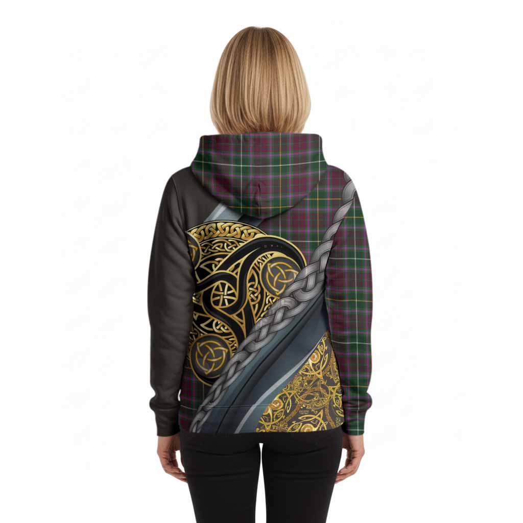 Crosbie Tartan Crest Hoodie Scottish Triskele Celtic