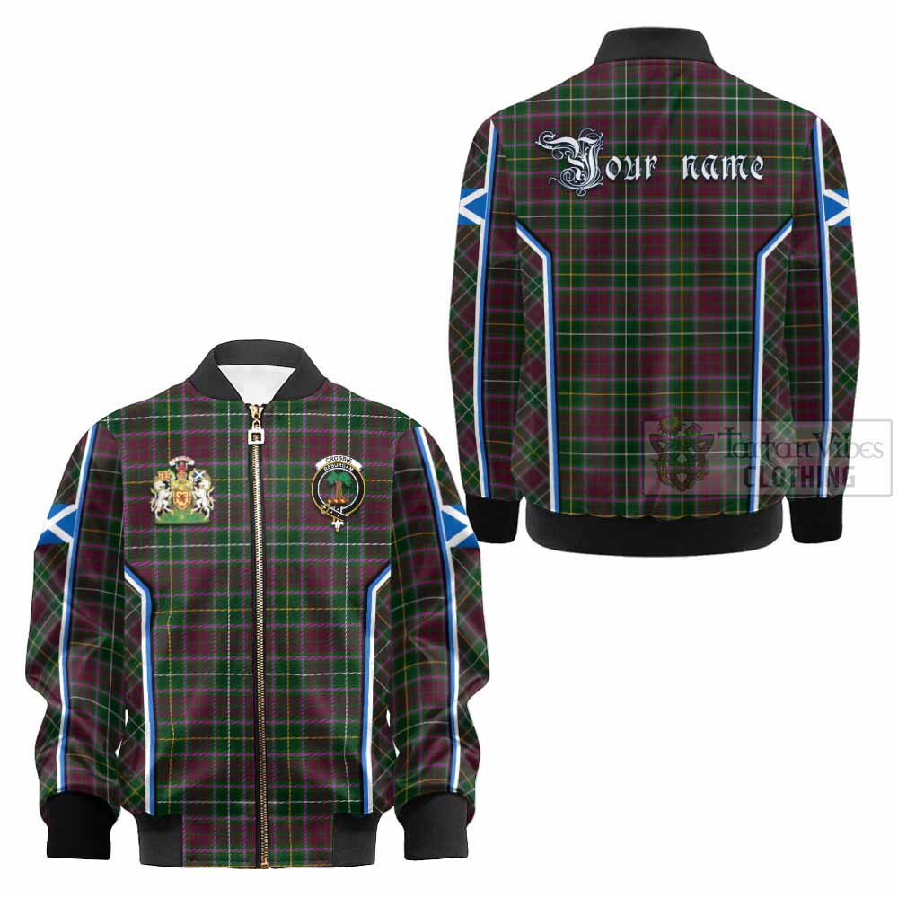 Crosbie Tartan Crest Kid Bomber Jacket Scotland Coat of Arm Flag Style - Tartan Vibes Clothing
