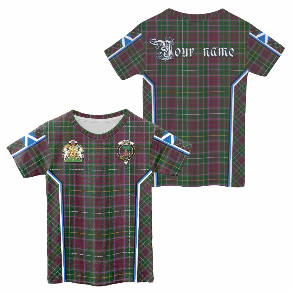 Crosbie Tartan Crest Kid T-shirt Scotland Coat of Arm Flag Style - Tartan Vibes Clothing