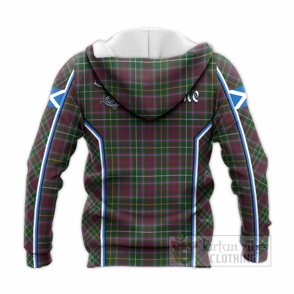 Crosbie Tartan Crest Knitted Hoodie Scotland Coat of Arm Flag Style - Tartan Vibes Clothing