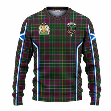 Crosbie Tartan Crest Knitted Sweater Scotland Coat of Arm Flag Style - Tartan Vibes Clothing