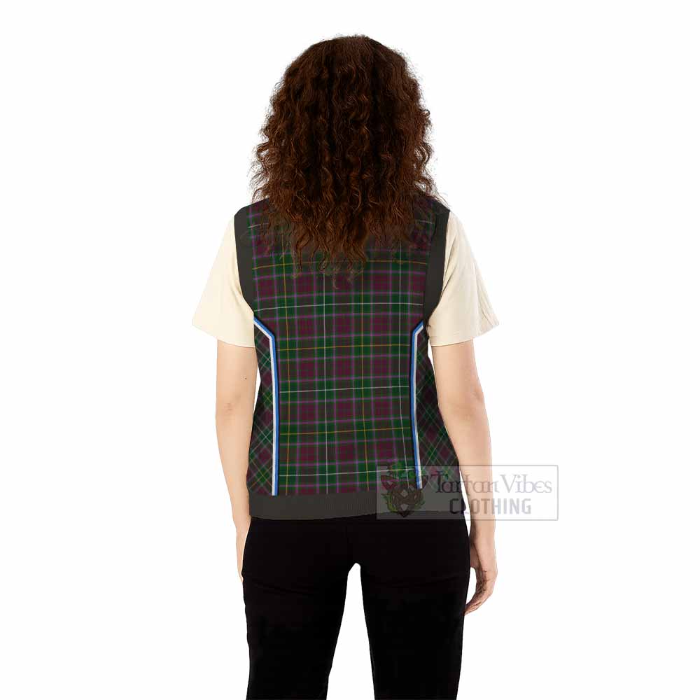 Crosbie Tartan Crest Knitted V-Neck Vest Scotland Coat of Arm Flag Style - Tartan Vibes Clothing