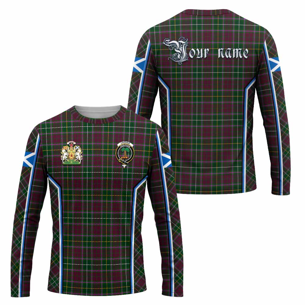 Crosbie Tartan Crest Long Sleeve T-Shirt Scotland Coat of Arm Flag Style - Tartan Vibes Clothing
