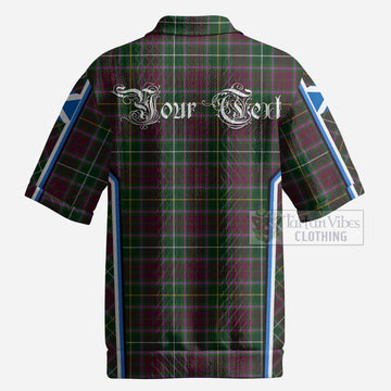 Crosbie Tartan Crest Men’s Polo Sweater Top Scotland Coat of Arm Flag Style