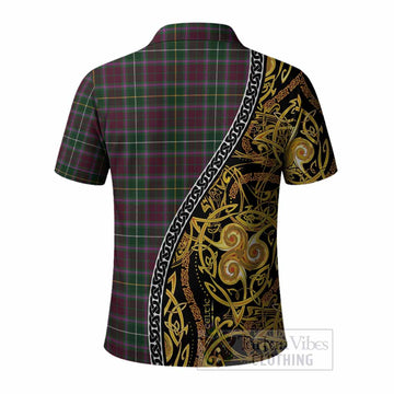 Crosbie Tartan Crest Polo Shirt Celtic Knot and Triple Trickle Spiral Symbols