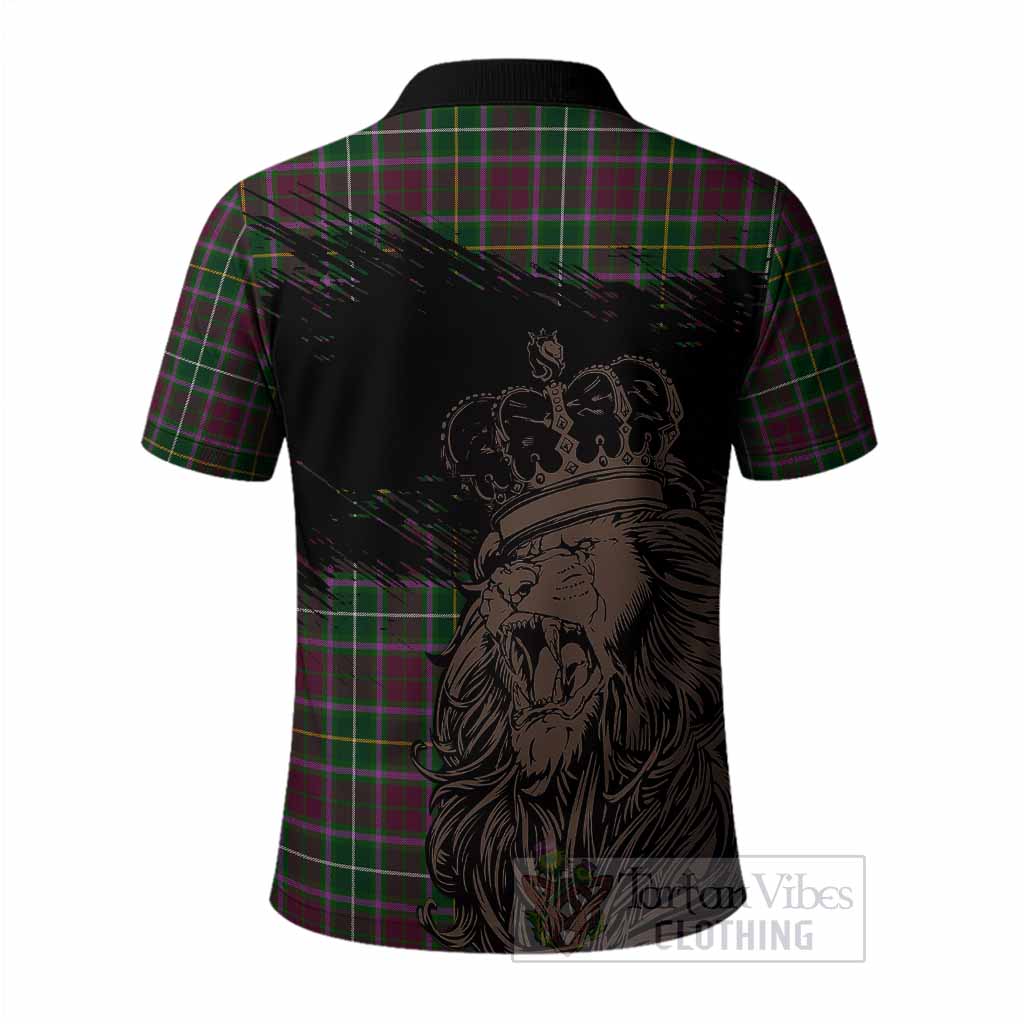 Crosbie Tartan Crest Polo Shirt Crowned Lion Heritage Style