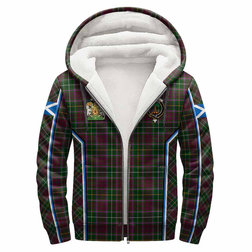 Crosbie Tartan Crest Sherpa Hoodie Scotland Coat of Arm Flag Style - Tartan Vibes Clothing