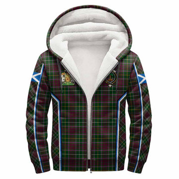 Crosbie Tartan Crest Sherpa Hoodie Scotland Coat of Arm Flag Style - Tartan Vibes Clothing