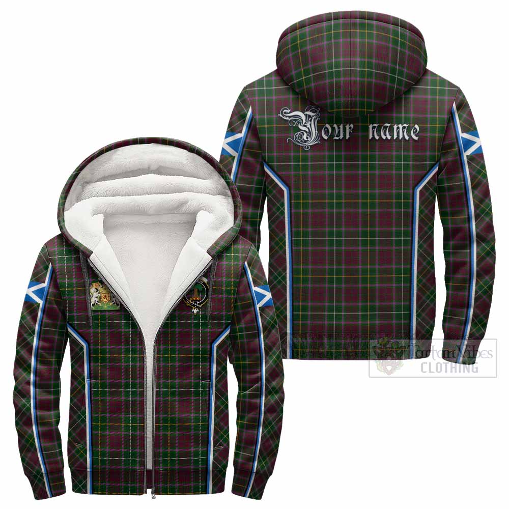 Crosbie Tartan Crest Sherpa Hoodie Scotland Coat of Arm Flag Style - Tartan Vibes Clothing