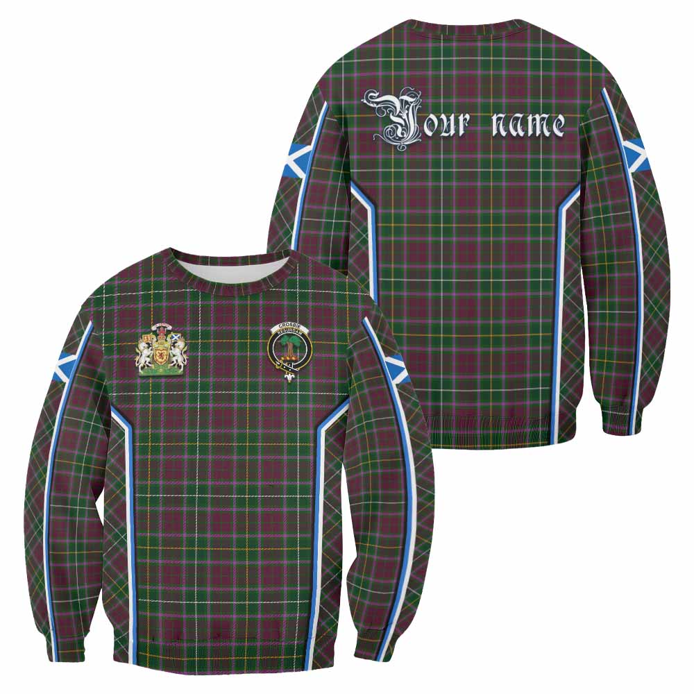 Crosbie Tartan Crest Sweatshirt Scotland Coat of Arm Flag Style - Tartan Vibes Clothing