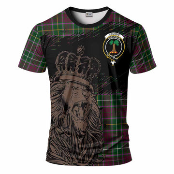 Crosbie Tartan Crest T-Shirt Crowned Lion Heritage Style