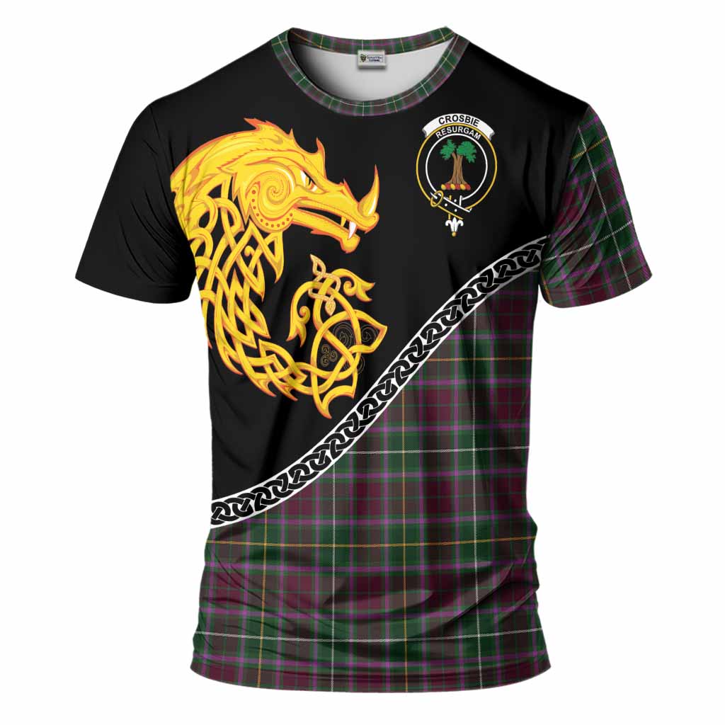 Crosbie Tartan Crest T-Shirt Legendary Dragon Knot Half Style