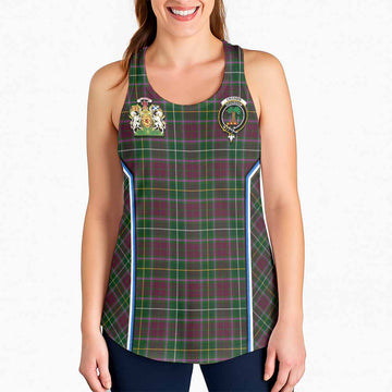 Crosbie Tartan Crest Women Racerback Tanks Scotland Coat of Arm Flag Style - Tartan Vibes Clothing