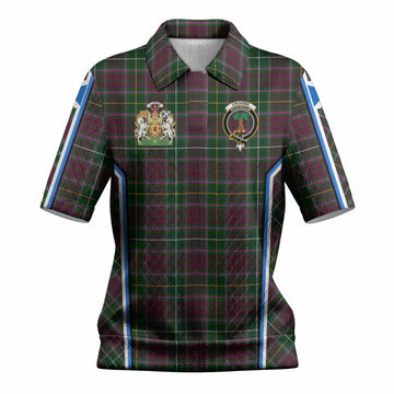 Crosbie Tartan Crest Women’s Polo Sweater Top Scotland Coat of Arm Flag Style