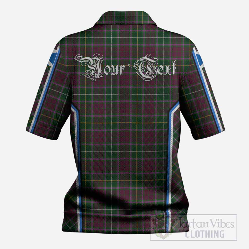 Crosbie Tartan Crest Women’s Polo Sweater Top Scotland Coat of Arm Flag Style