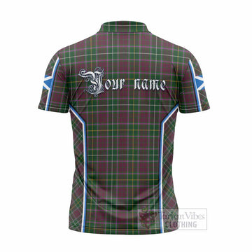 Crosbie Tartan Crest Zipper Polo Shirt Scotland Coat of Arm Flag Style - Tartan Vibes Clothing