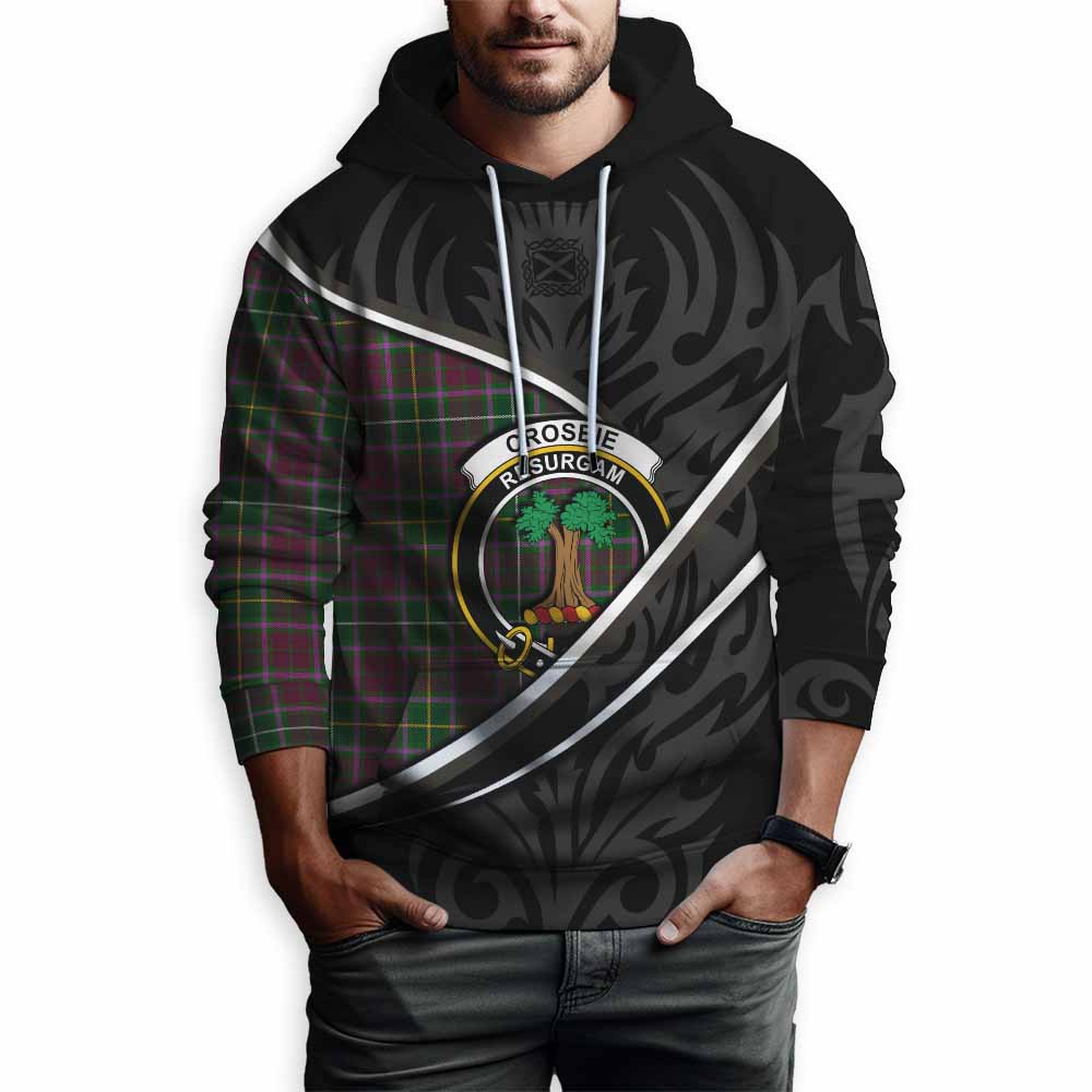 Crosbie Tartan Family Crest Hoodie Celtic Scottish Thistle Floral - Tartan Vibes Clothing