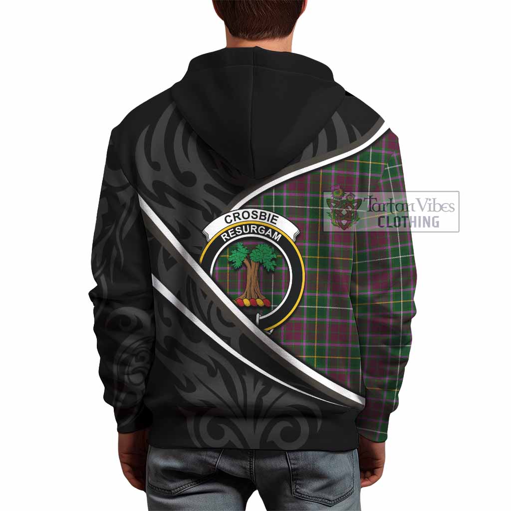 Crosbie Tartan Family Crest Hoodie Celtic Scottish Thistle Floral - Tartan Vibes Clothing