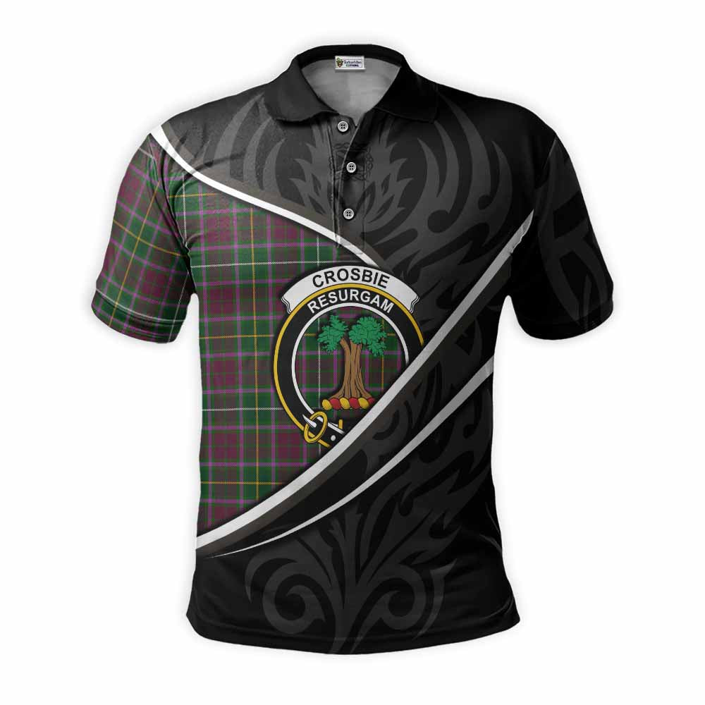 Crosbie Tartan Family Crest Polo Shirt Celtic Scottish Thistle Floral - Tartan Vibes Clothing
