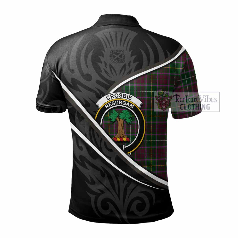 Crosbie Tartan Family Crest Polo Shirt Celtic Scottish Thistle Floral - Tartan Vibes Clothing