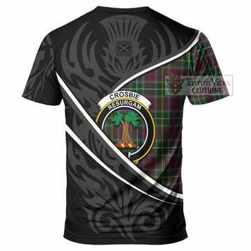 Crosbie Tartan Family Crest T-shirt Celtic Scottish Thistle Floral - Tartan Vibes Clothing