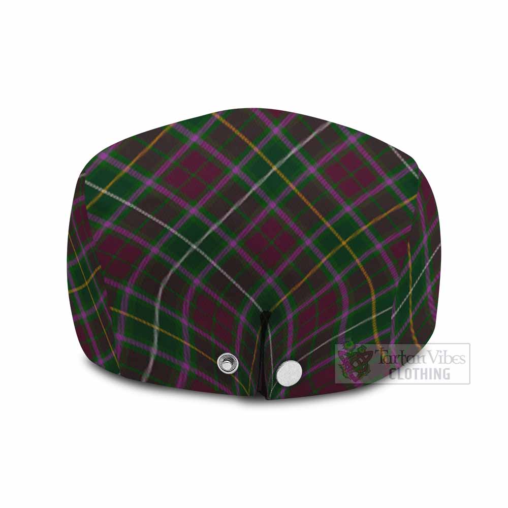 Crosbie Tartan Flat Cap, Jeff Cap Cross Style with Family Crest - Tartan Vibes Clothing