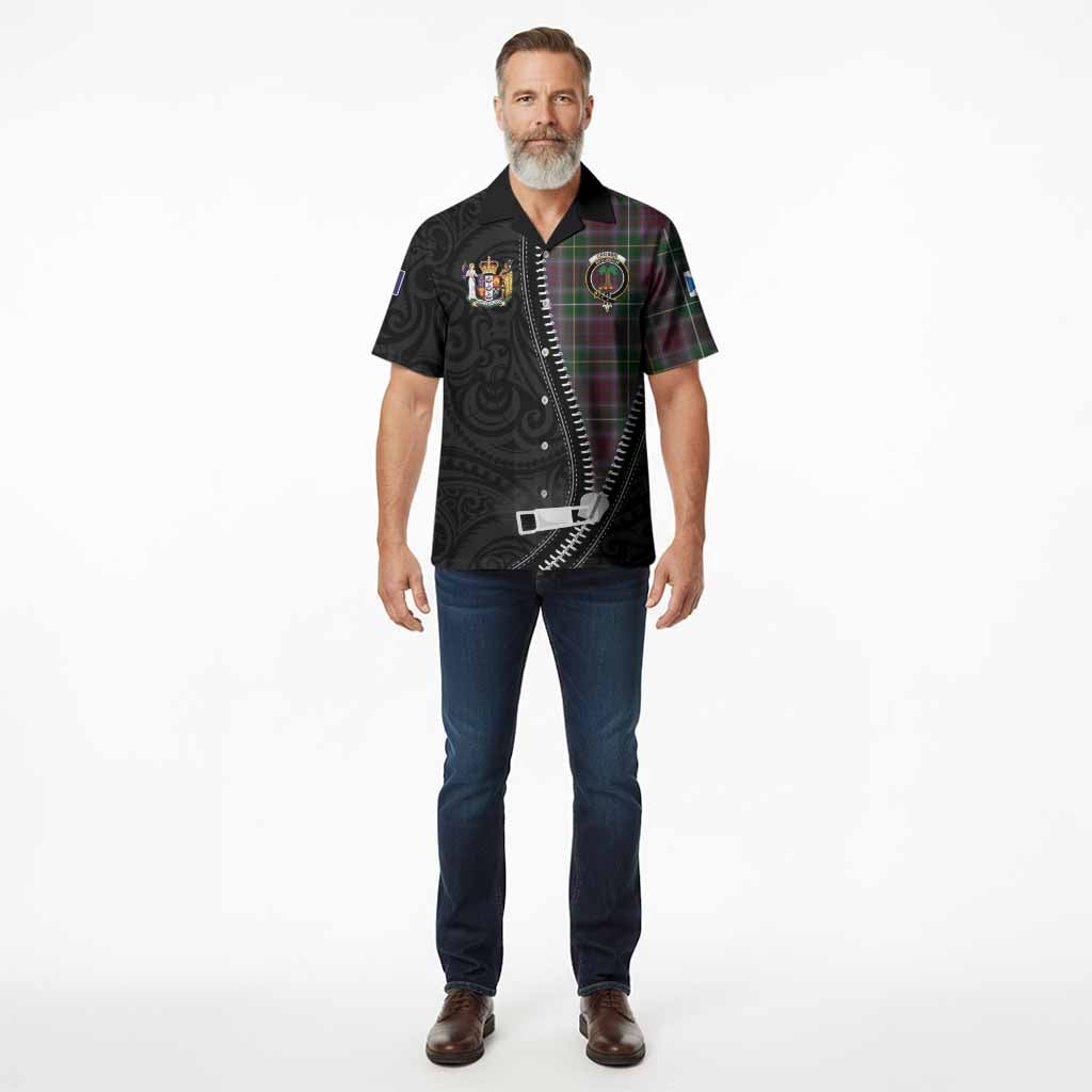 Crosbie Tartan Hawaiian Shirt New Zealand Pattern Unique Zipper Stylized