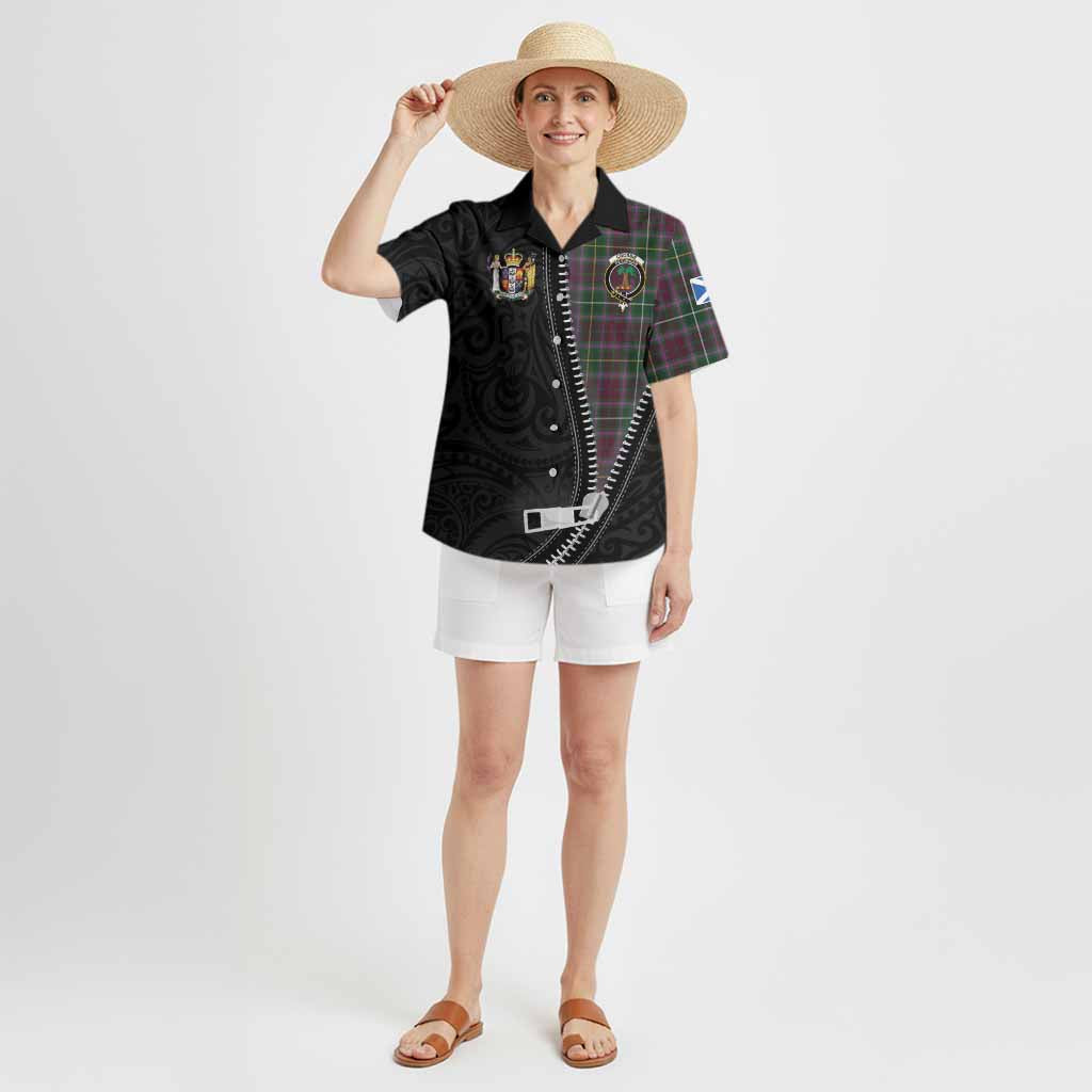 Crosbie Tartan Hawaiian Shirt New Zealand Pattern Unique Zipper Stylized