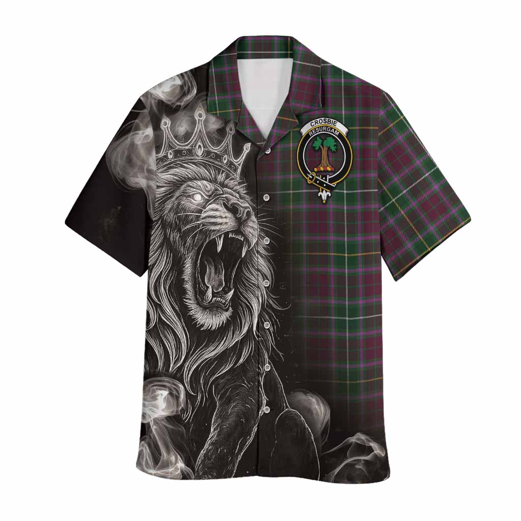 Crosbie Tartan Hawaiian Shirt Roaring Lion Heritage